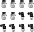 CNAODUN 12 Pcs Push to Connect Fittings 5/32 Inch Tube OD x 1/4 Inch NPT Thread by CNAODUN