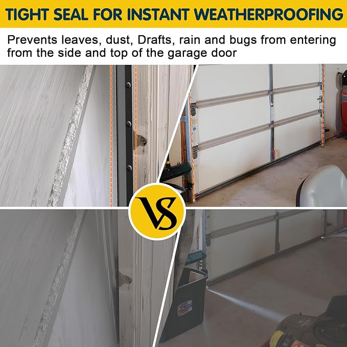 Garage Door Seal Top and Sides - 40 FT TPE Weather Stripping Garage Door Seal - Image 4