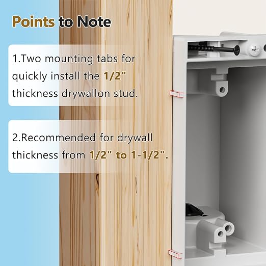 DVFR1W-1 Recessed Outlet Box, Outlet Mounting Box - Image 7