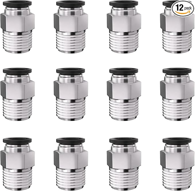 3/8 Push to Connect Fittings npt Thread to 5/16 Air Line Quick | Pneumatic by Unknown