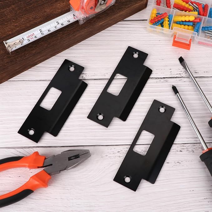 3Pcs Stainless Steel Strike Plate Universal Door Strike Plate 4 7/8" x 3 3/8" - Image 7