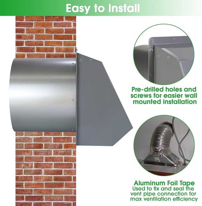 10 Inch Hooded Wall Vent Exhaust - Image 5