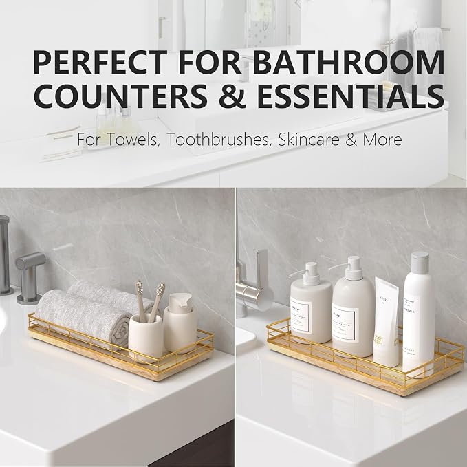 Toilet Paper Basket Organizer, Oak Wood Toilet Tank Tray - Image 4