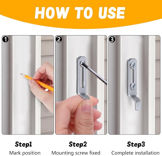 6Pcs A 148 Steel Sliding Screen Door Latch Strike, Screen Door Strike Plate | - Image 4