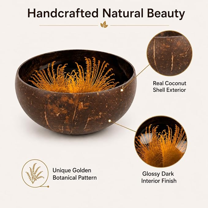 Natural Coconut Bowl Key Decorative - Image 3