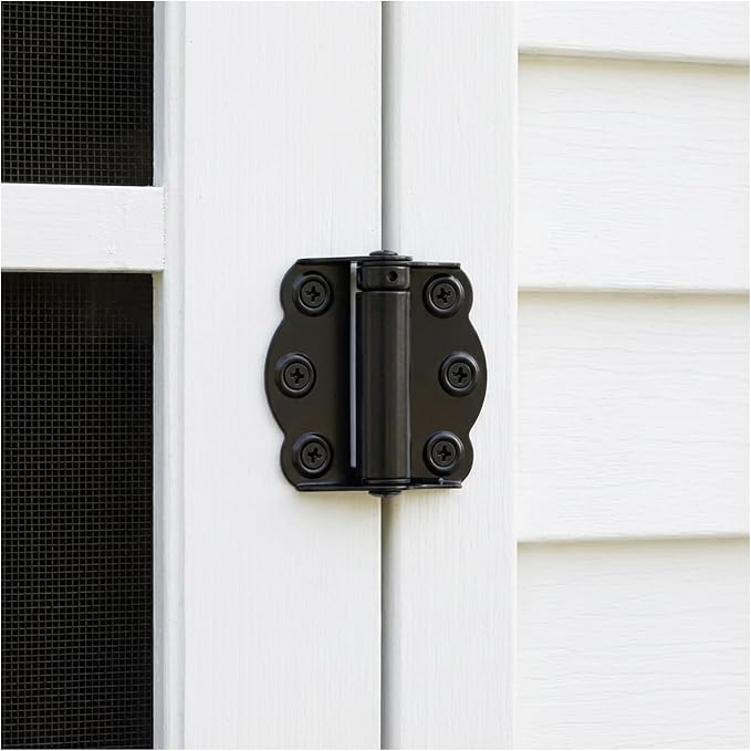 Nuk3y Screen Door Spring Hinge Set, Set Includes 2 Self-Closing Hinges & 1 - Image 4