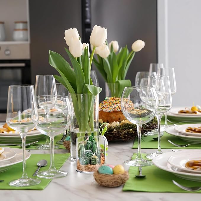 48 Pack Thick Glass Cylinder Vases 4, 12 Inch Tall Clear Flower Vase Hurricane - Image 6