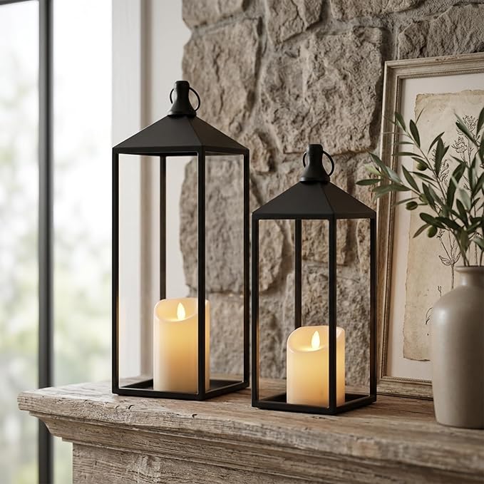 Lanterns Decorative Outdoor Indoor, Home Decor, Modern Farmhouse Lantern Decor - Image 7