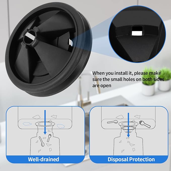 RQYEKDO 2-Pack Upgraded Garbage Disposal Splash Guard Baffle - Image 5