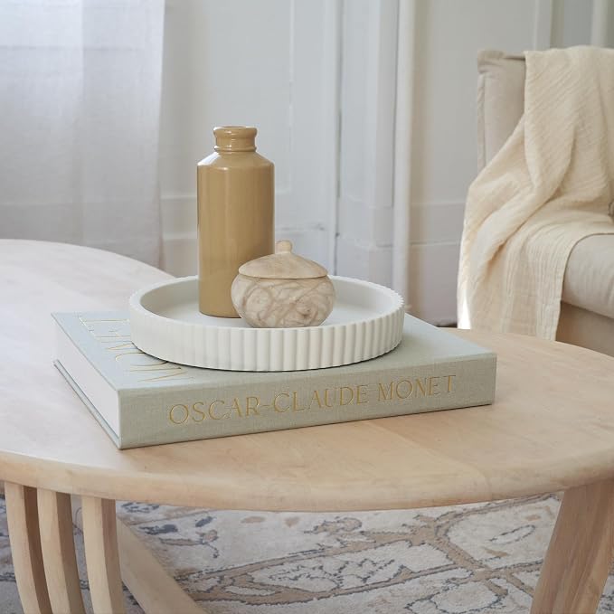 Decorative Concrete Tray & Book Decor Set - Image 6