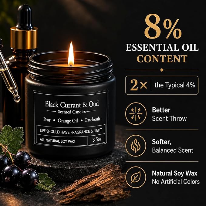 YMing 12 Pack Scented Candles for Men, Masculine Soy Candle Gift Set, 3.5 oz - Image 5