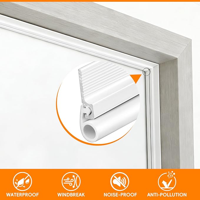 42“ Long Self-Adhesive Door Seal Kit, No-Tools Easy Install - Image 4