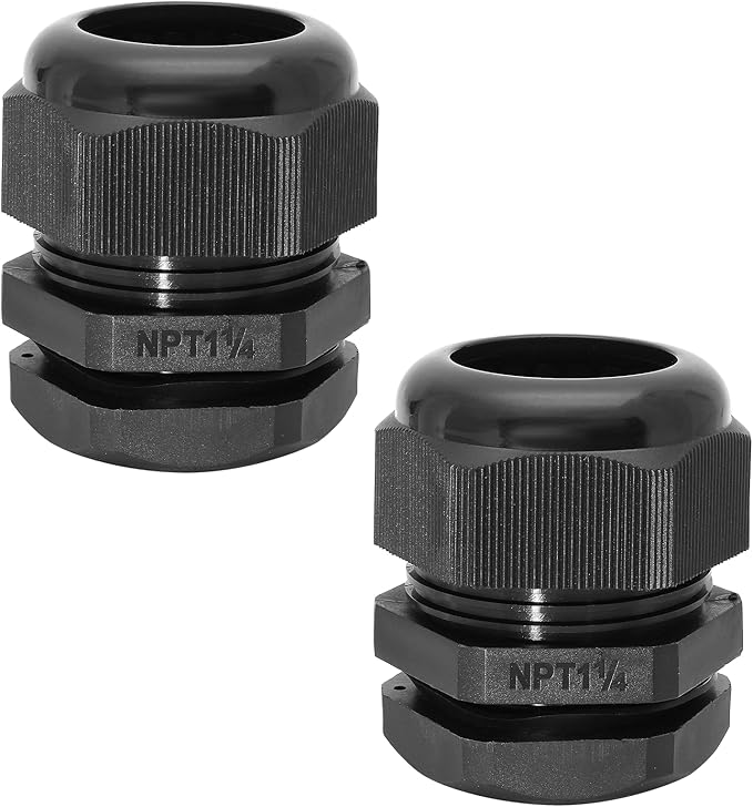 Bonsicoky 1-1/4" NPT Nylon Cable Glands, Adjustable Cord Grip, Strain Relief by Bonsicoky