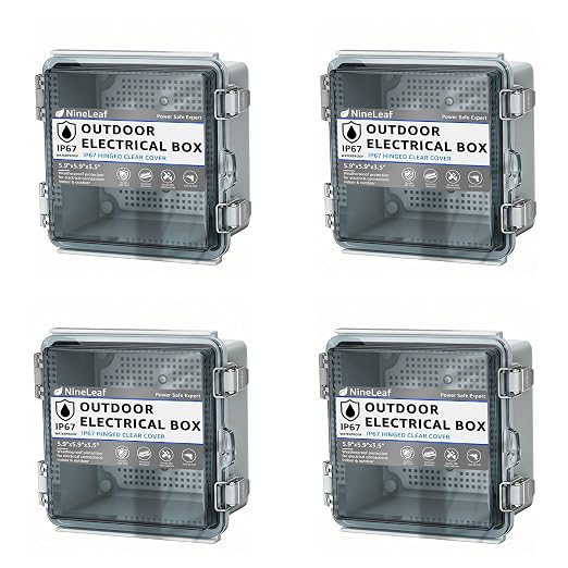 NineLeaf 6x6x4 Outdoor Electrical Box IP67 Weatherproof Junction Box, by NineLeaf