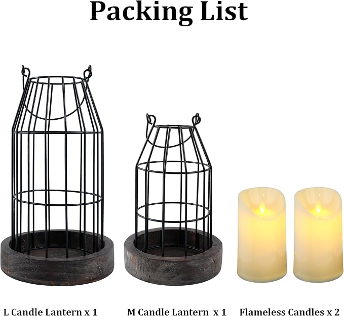 Farmhouse Lantern Decor Rustic Home Decor Lantern - Image 7