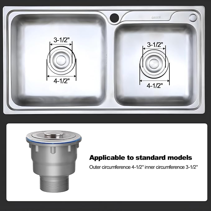 One Sink Kitchen Drainage Kit Space Saving Flexible Drain Pipe Flexible P-Trap - Image 7