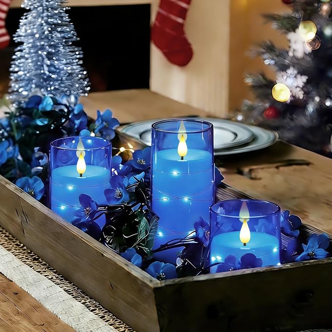 Homemory Flickering Flameless Candles, Christmas & Indoor Holiday Home Decor - Image 4