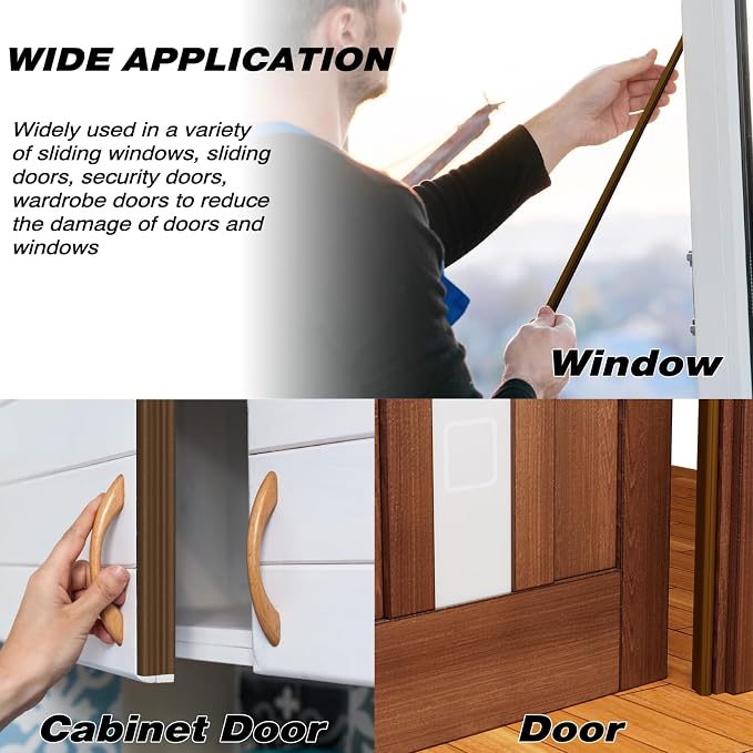 118" Wedge Weather Stripping for Draft Blocking, Foam Door Seal | Brown - Image 7