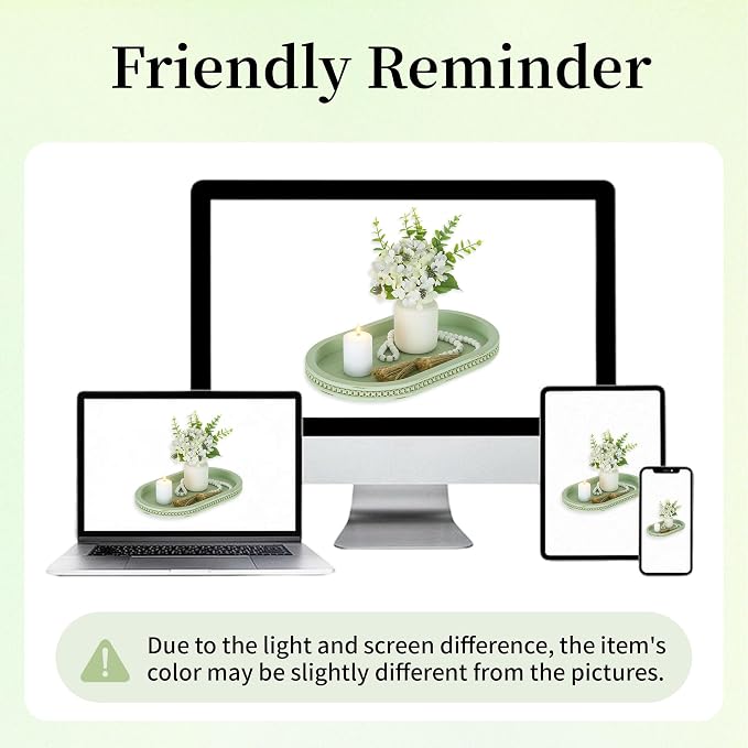 Hanobe 15" Sage Green Decorative Trays - Image 5