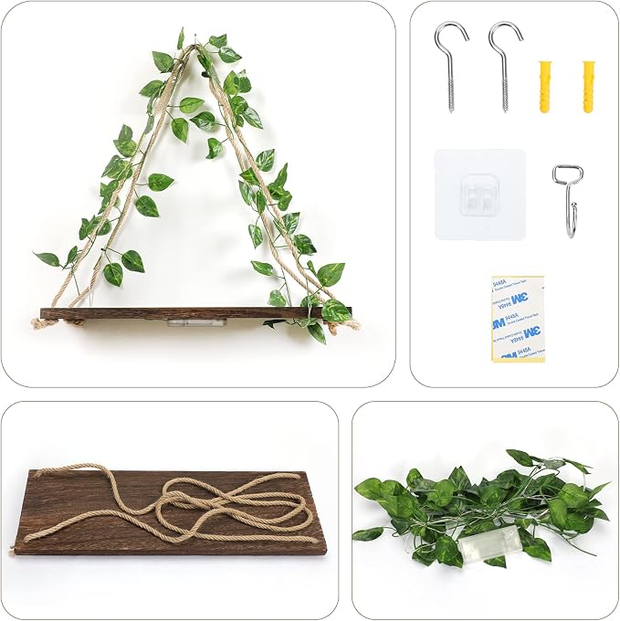 Floating Shelves for Wall, Hanging Shelves, Room Decor, Wall Decor, Boho Decor - Image 5