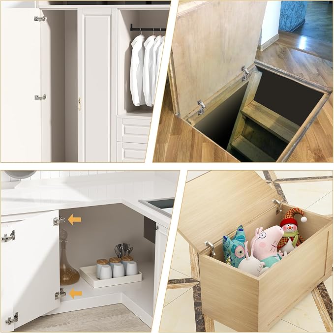 Furniware 2 Pair 170 Degree Frameless Soft Close Cabinet Hinges, Heavy Duty - Image 7