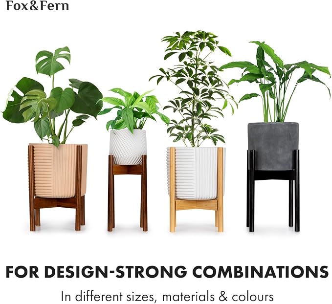 Fox & Fern Large Planter for Indoor or Outdoor, Matte White, 14.6 Inch | UV & - Image 8