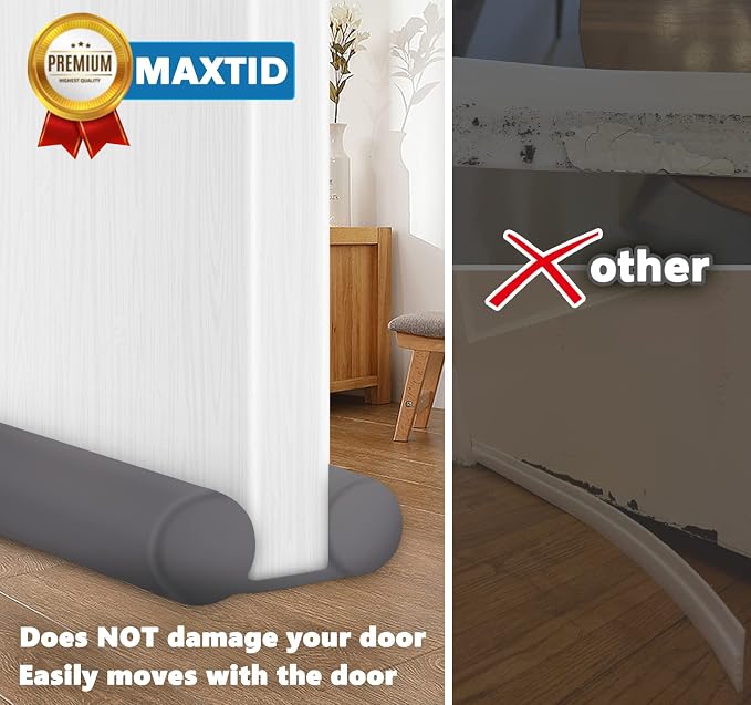 MAXTID Under Door Draft Stopper 32, 38 Inches, Sweep Insulation | Door Sweep - Image 4