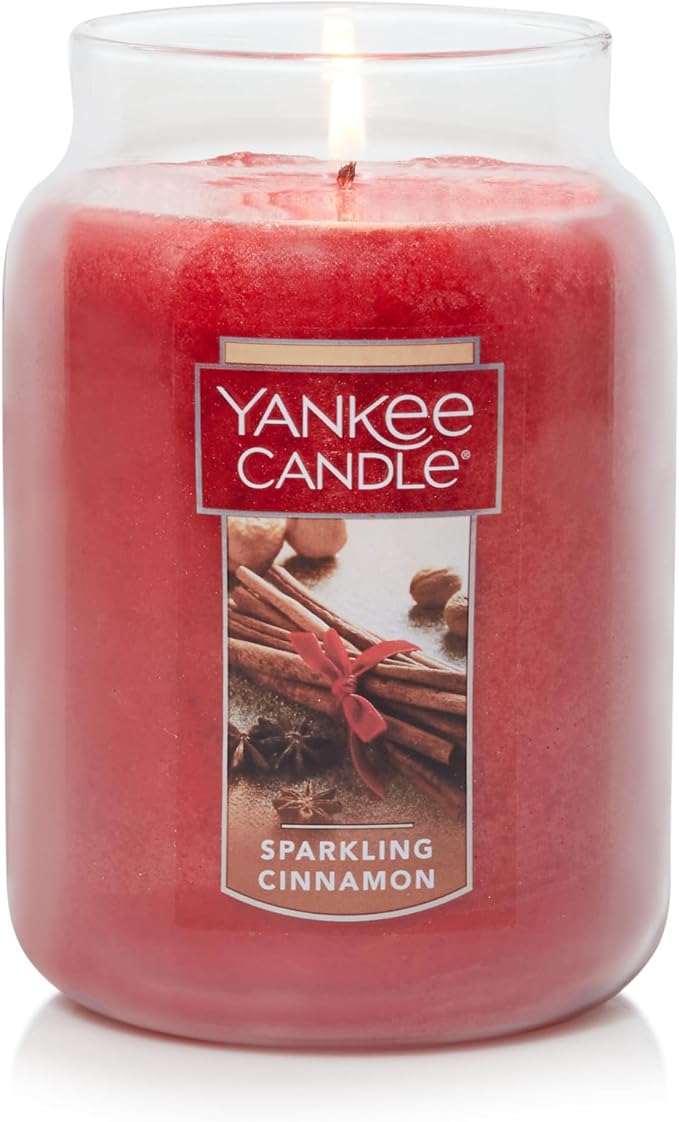 Yankee Candle Sparkling Cinnamon Scented Classic 22oz Large Jar Single Wick - Image 2