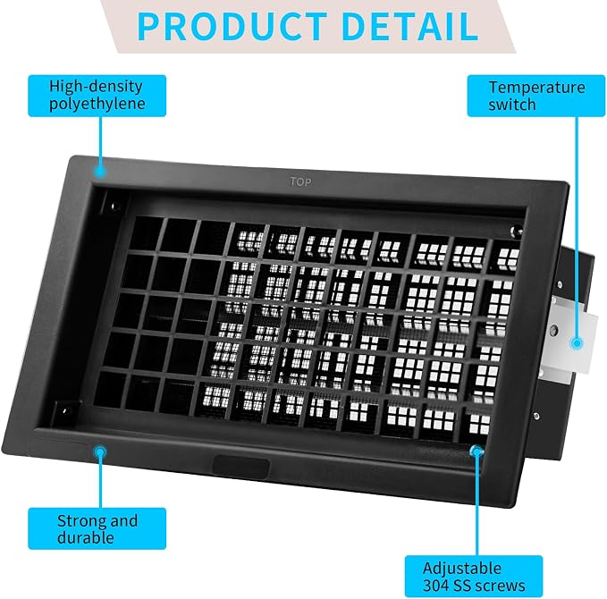 Crawl Space Foundation Vent Cover Automatic 8x16 Inch - Image 3