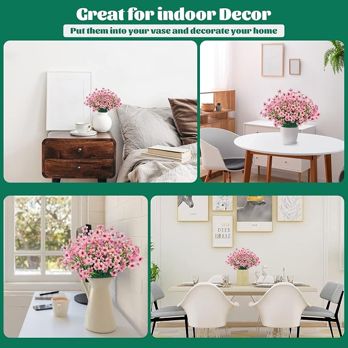 Lnoicy 12 Pcs Artificial Flowers - Image 4