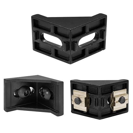 24pcs 3030 Aluminum Extrusion Corner Bracket Black - Image 5