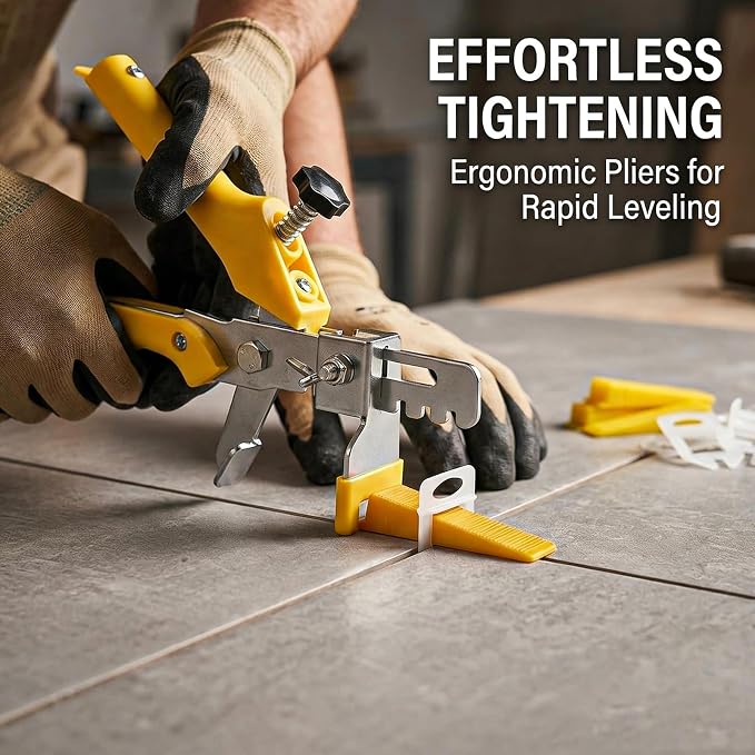 Tile Leveling System with Tile Pliers and Hammer, 600 Piece Tile Spacers 1/8 - Image 5