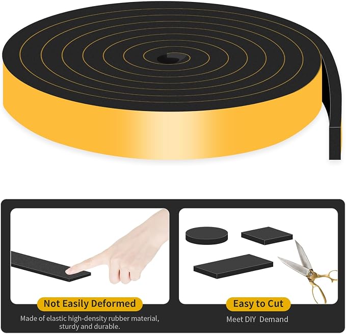 Weather Stripping, High Density CR, Strong Adhesive, 3/4 in x 5/16 in x 13Ft | - Image 6