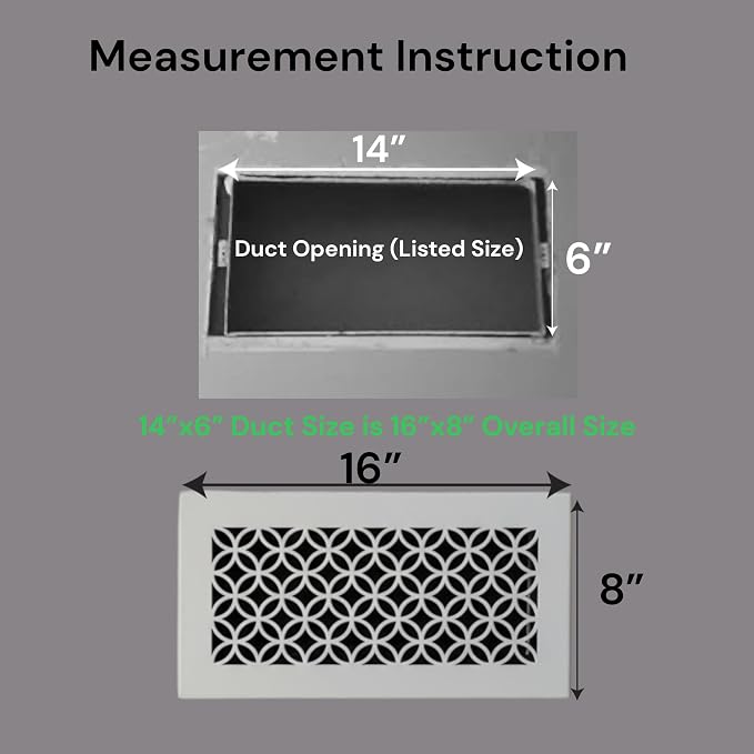 Vent Cover for walls and ceiling Custom Size Fan cover Wall Register Ceiling - Image 3