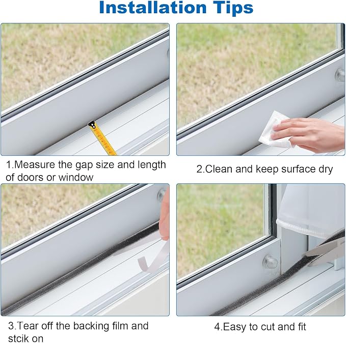 33 Ft Weather Stripping Door Seal. Self-Adhesive Soundproofing Weather Stripping - Image 7