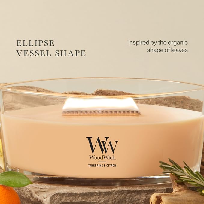 Woodwick Tangerine & Citron Ellipse Candle - Image 4