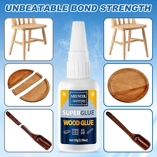 Extra Strong Wood Glue, 100g Fast Drying Clear Wood Adhesive - Image 2