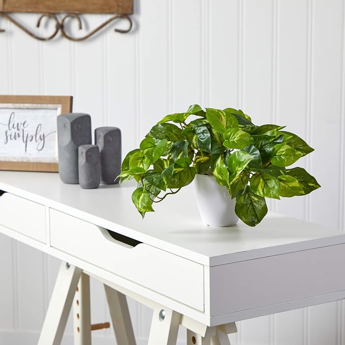 Nearly Natural 9 in Artificial Pothos Real Touch Plant - Image 3