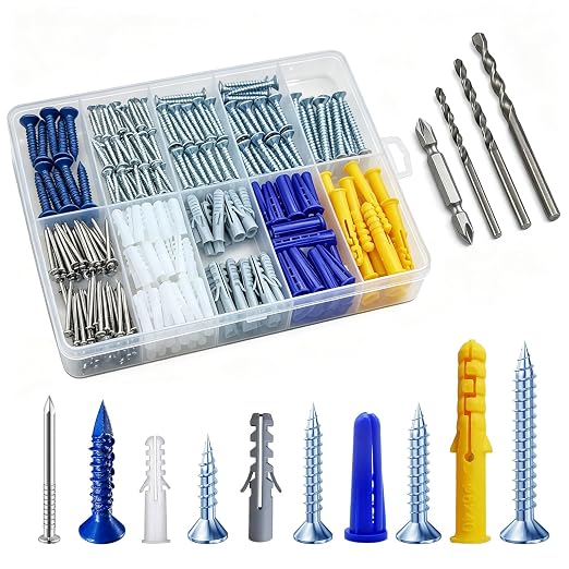 Wensilon Plastic Drywall Wall Anchors Kit by Wensilon