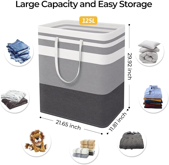 HomeHacks 2 Pack Laundry Baskets, Laundry Hampers Bags | Waterproof, - Image 4