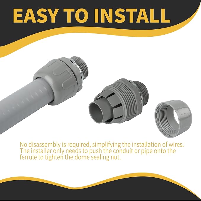 Conduit Connectors, 3/4 Inch, Non-Metallic, - Image 5