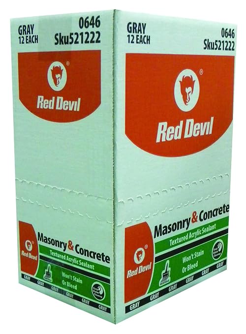 Red Devil 0646 Masonry and Concrete Acrylic Sealant, 10.1 oz. - Image 2