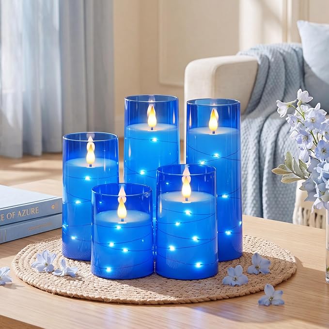 Homemory Flickering Flameless Candles, Christmas & Indoor Holiday Home Decor - Image 3