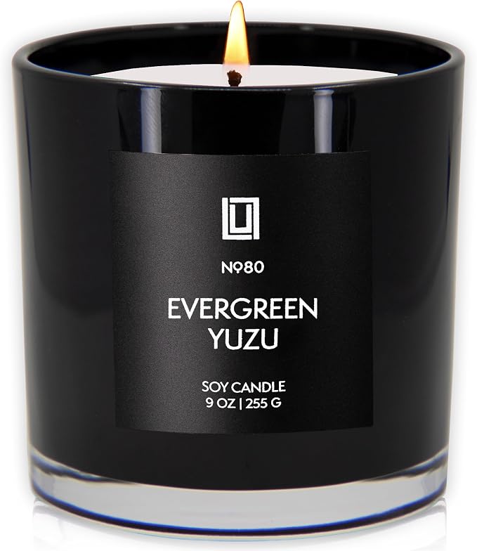 Lulu Candles | Evergreen Yuzu | Luxury Scented Soy Jar Candle | Hand Poured in - Image 2
