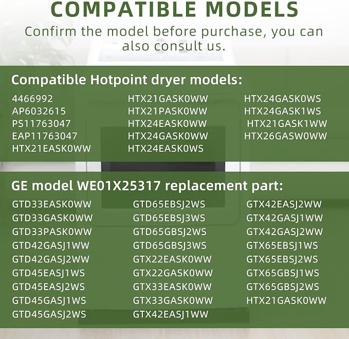 WE01X25317 Dryer Door Hinge WE01X25317 Door Hinge Fits - Image 6