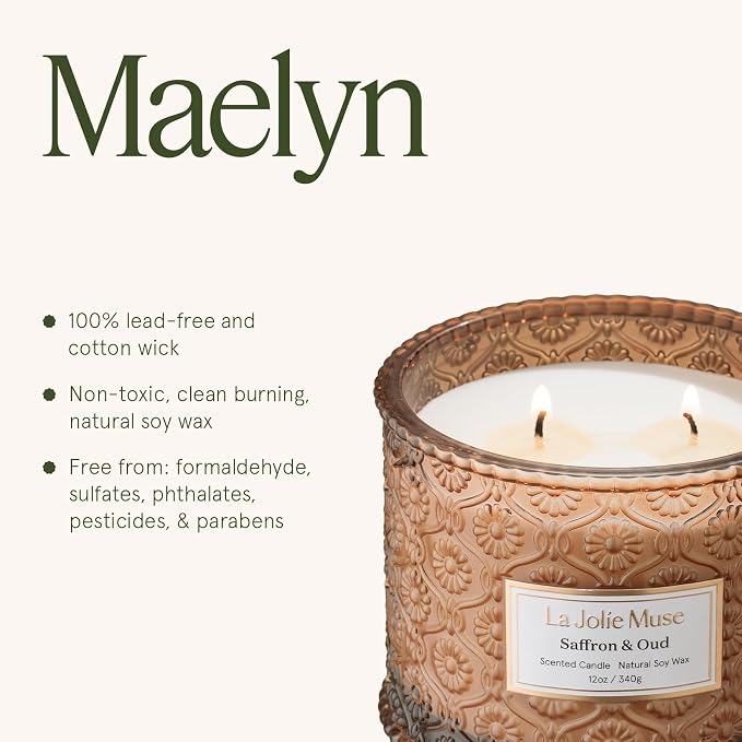 LA JOLIE MUSE Saffron & Oud Scented Candles - Image 6
