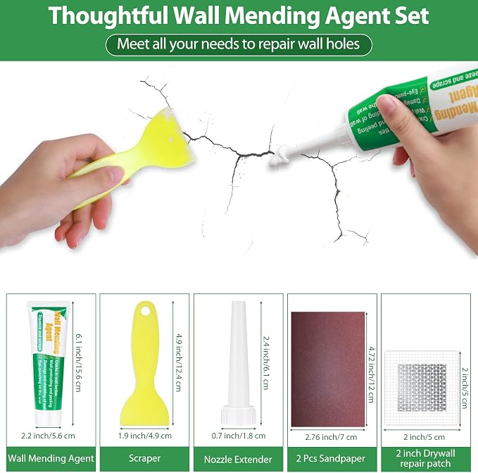 Drywall Repair Kit, Ranekie Drywall Hole Patch Kit Spackle Putty Wall Repair - Image 2