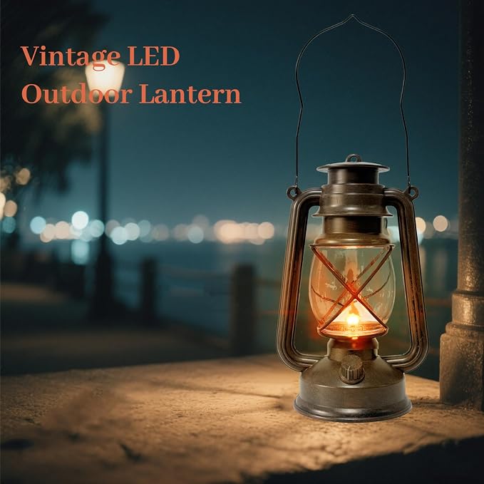 Vintage Lantern LED Outdoor Battery Powered Lanterns - Image 7