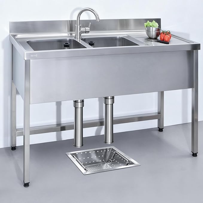 Commercial Floor Drain Strainer 10x10x5 Inch Stainless Steel Basket - Image 7