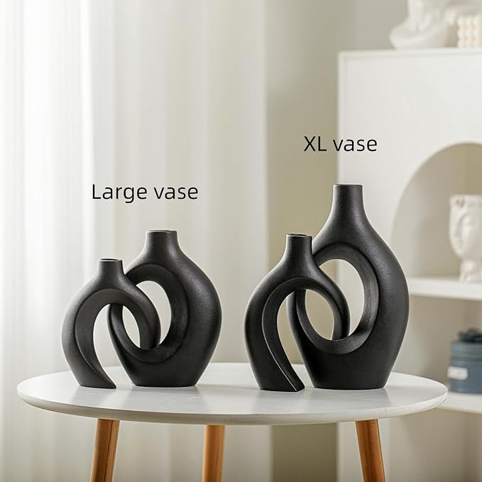 Lvases Snuggle Hollow Ceramic Vase Set of 2 - Image 4